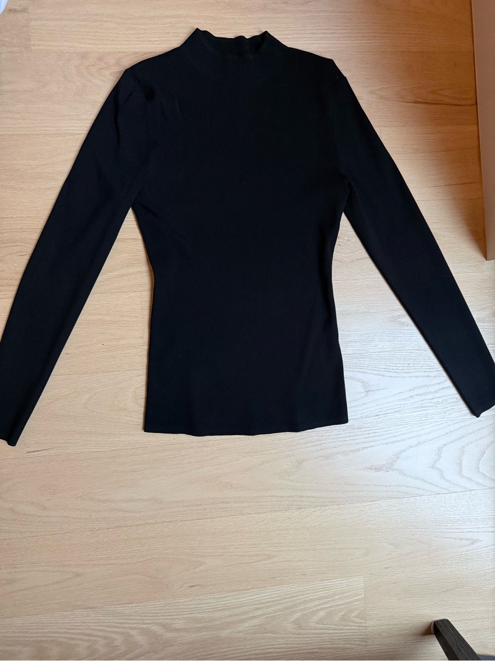 Theory Slim Fit Black Mock Neck Top